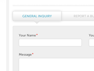 Tio Contact Form blue button clean contact form grey white