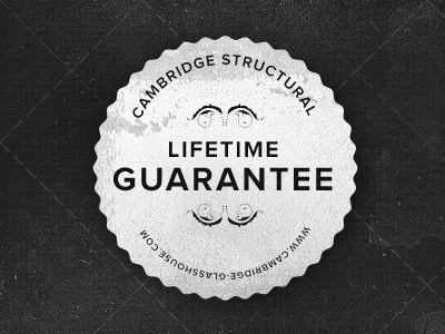 Lifetime Guarantee grey proxima nova seal texture vintage