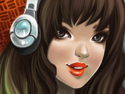 Orchid WIP female girl illustration painting wip