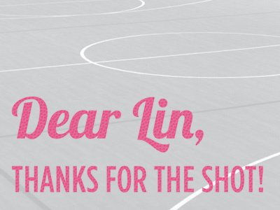 Thanks Lin! dribbble shot thanks