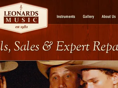 Landing page for ecommerce site ampersand header helvetica neue condensed navigation sorts mill goudy wood