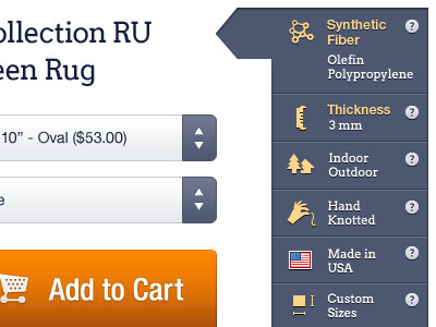 Synthetic Fiber attributes ecommerce magento ui ux