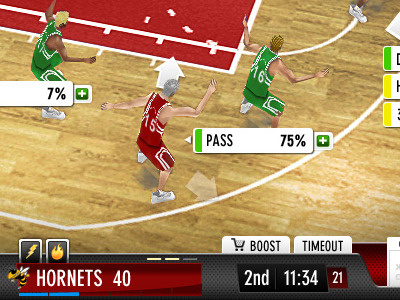 Social Basketball Game basketball facebook game ui