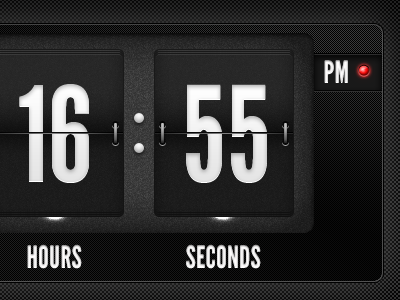 Flip Clock clock design league gothic typography ui