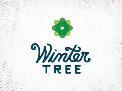 Winter Tree custom type logo