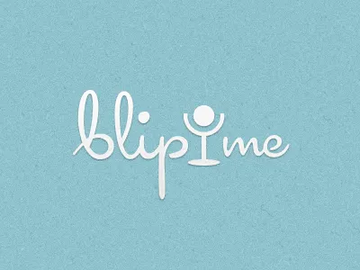 blip.me's identity cocktail script identity logo