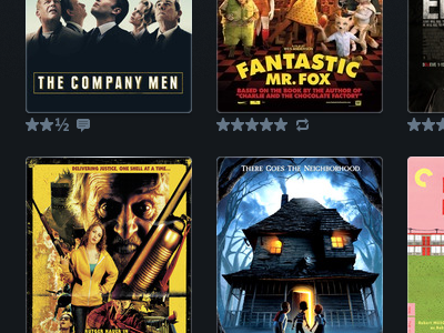 Grid view css films grey grid icons movies poster