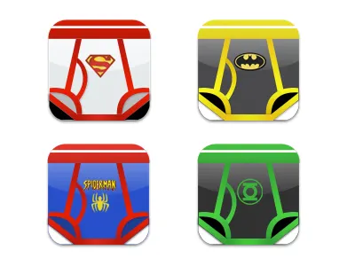 Superhero Underwear Icons icon icons