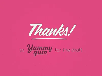 Thank you yummygum! debut drafted simple thanks