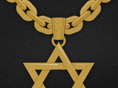 Jew elry bling gold chains illustration imnotthatcool thug life