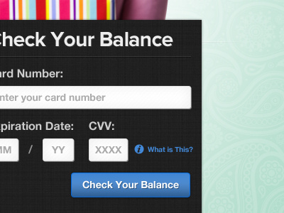 Balance, Check it! form pretty texture typekit ui