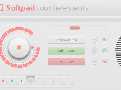 Softpad in progress audio knobs pink softpad ui user interfaces