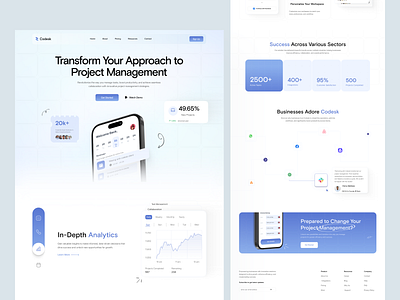 Codesk - Project Management CRM Platform artificial intelligence client management crm crm website design inspiration management minimal design modern ui productivity tools project management project website smart crm task management task manager trending landing page uiux uiux design agency workflow workflow automation