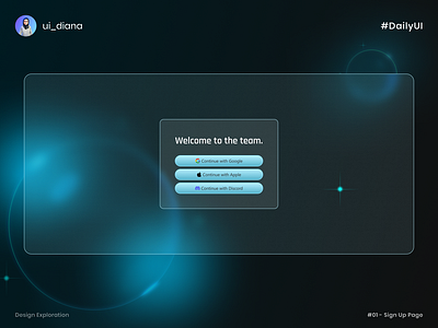 [01] Sign Up Page design exploration glassmorphism glassmorphisme website sign in sign up simple sign up simple ui design ui ui design challenge uiux design web design