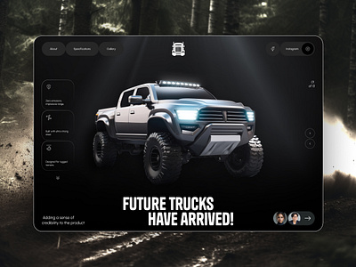 Website Ui branding design cyber truck dark theme design fancy minimal modern modern website new popular website product design trending ui ui design ux web design inspiration web ui website