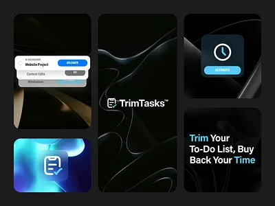 TrimTasks™ app branding design layout typography ui