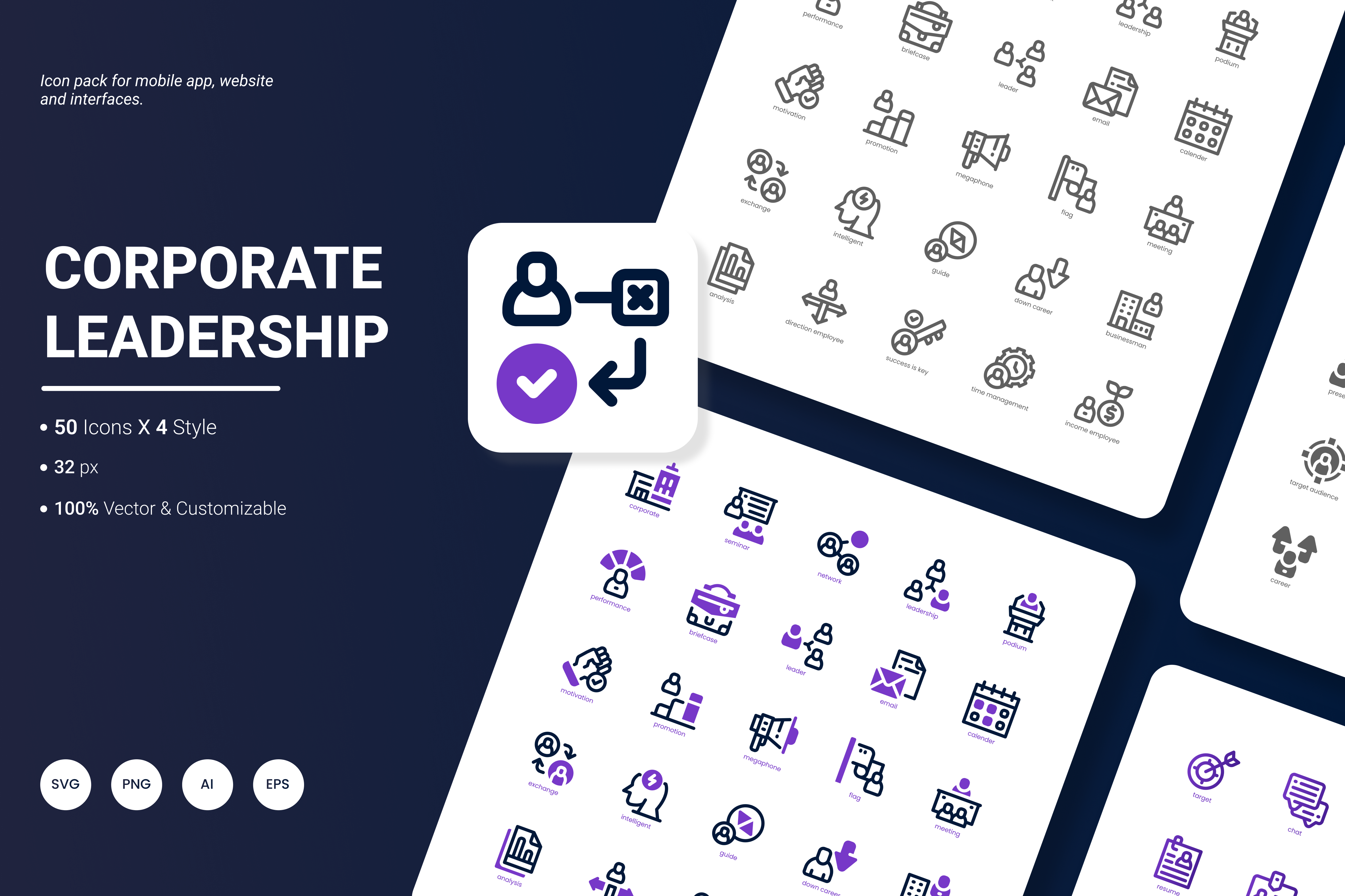 Corporate Leadership Icon Pack business corporate icon icon design icon pack icon set leadership management