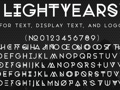 Lightyears alphabet experimental font future matchandkerosene scientific space typeface