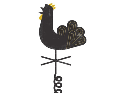 Big Barn 3 chicken farm identity logo rooster weather vane