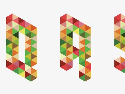 Cube Letters isometric type