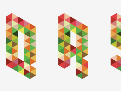 Cube Letters isometric type