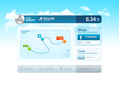 Run Report {fake} Generator athletic geek geekletic graphics ui webdesign