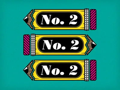 No. 2 Pencils illustration line pencil vector
