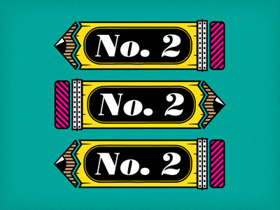 No. 2 Pencils illustration line pencil vector