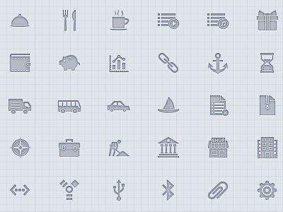 Glyphs 32px glyphs icons pictograms