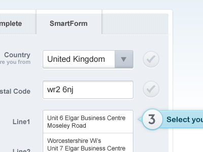 Form blue form label pinstripe steps three ui