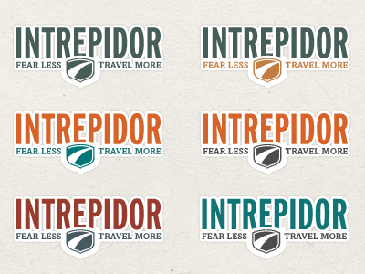 Intrepidor green logo orange red retro