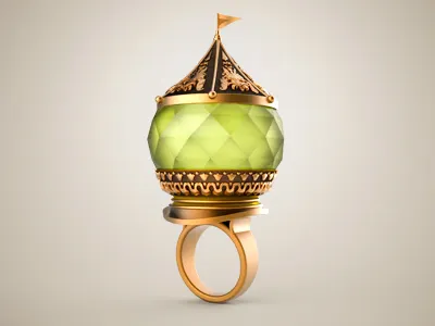 Ancient Ring concept gem gold icon idea illustration metal old ring ruby vintage