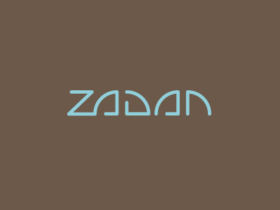 Zadan logo logotype minimal modern simple sleek typography