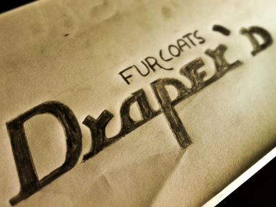 Draper's Fur Coats hand drawn mad men