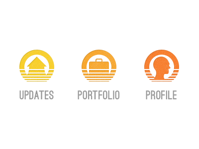 New Website Icons 80s gray icons orange web yellow