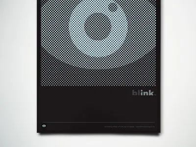 Blink design poster screen print