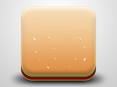 Hamburger burger cheese ham icon salad sesame