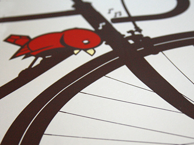 Artcrank Interbike Laughing Bird artcrank bike bird cycle interbike poster screen print vector