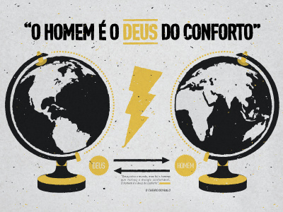 "o homem é o deus do conforto". map world
