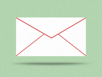 You've Got Mail grain green icon paper red shadow texture white