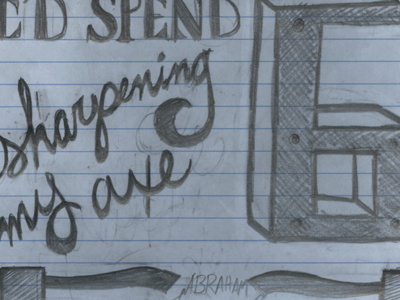 sharpen your axe lettering sketch typography