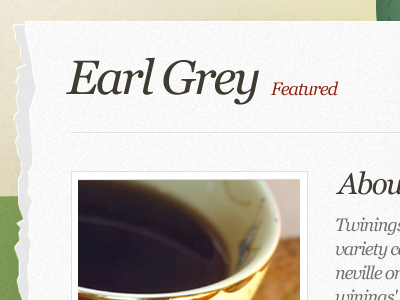 Earl Grey art board texture typography