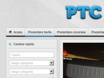 Ptc Auto Website auto button design navigation search box web website