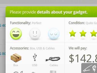 Regadget Details blue green illustration website white