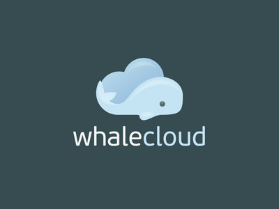 Whalecloud cloud logo logotype whale