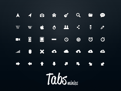 Tabs Minies: Old Friends Preview III 16px glyph icons minies tabs update