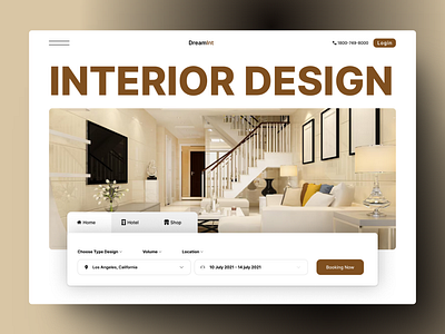 Interior Website Hero Desing branding framer interior ui ui ux webflow website design