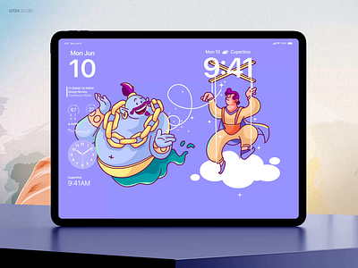 Aladdin x Genie Illustrations Project | Orbix Studio adventure aladdin animation character design digital art disney drawing fairy tale fantasy flat illustration genie illustration illustrator jasmine lamp magic motion graphics orbix studio storytelling vector