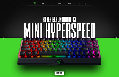 A Redesign of Razer Keyboard branding design graphic design landingpage ui ux webpage