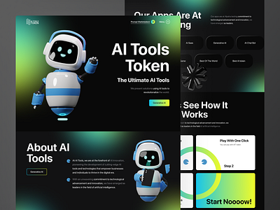 AI Tools Token - AI Website Design ai ai assistant ai landing page ai platform ai powered ai technology ai website ai website design artificial intelligence chat gpt design open ai trending ui user interface ux web